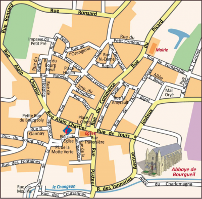 Map of Bourgueil